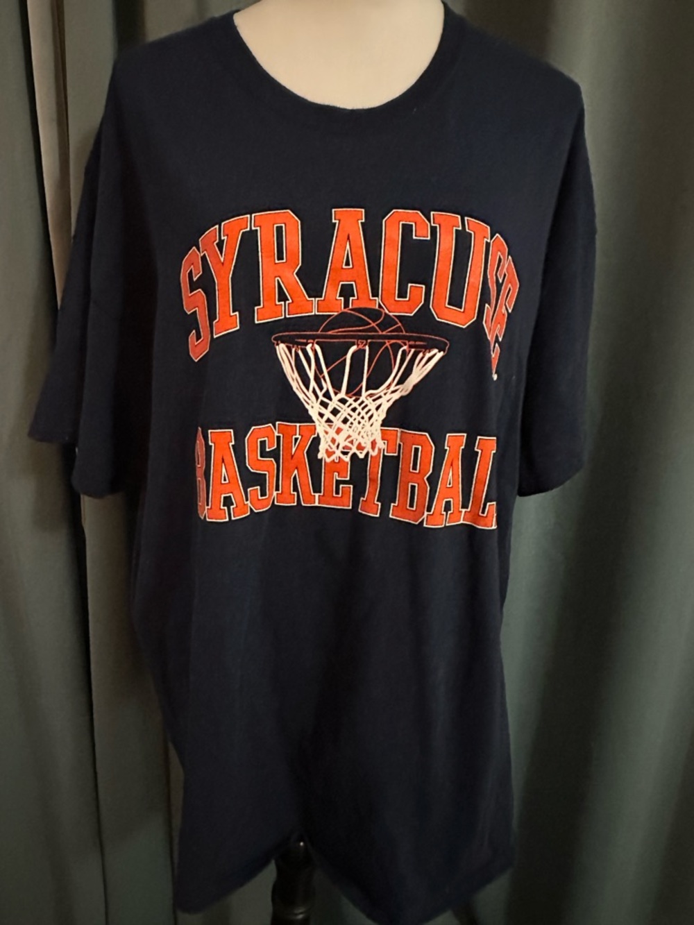 Syracuse Basketball T Shirt XXL Navy Orange NCAA College Graphic Tee Cotton